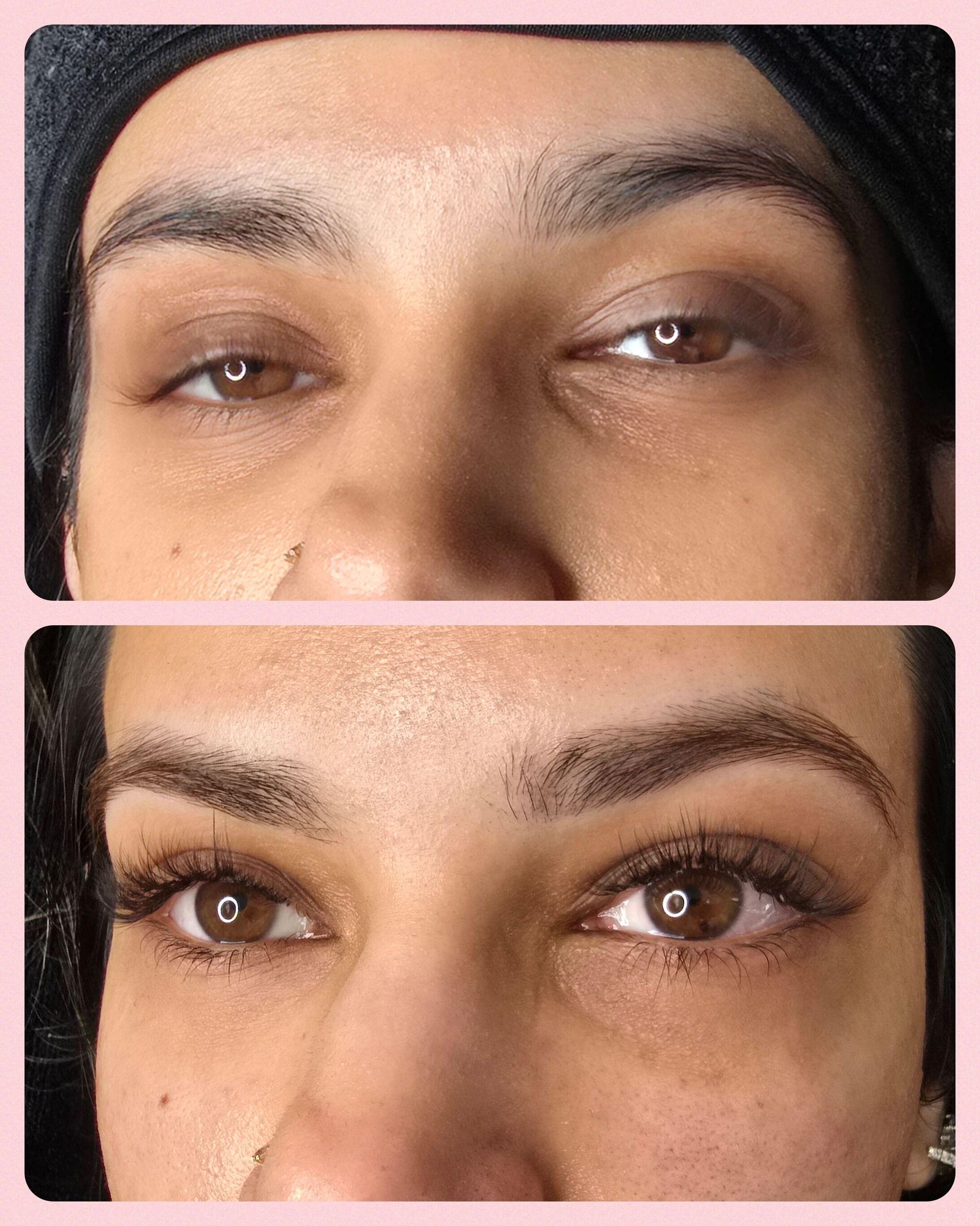 Before & after lash transformation